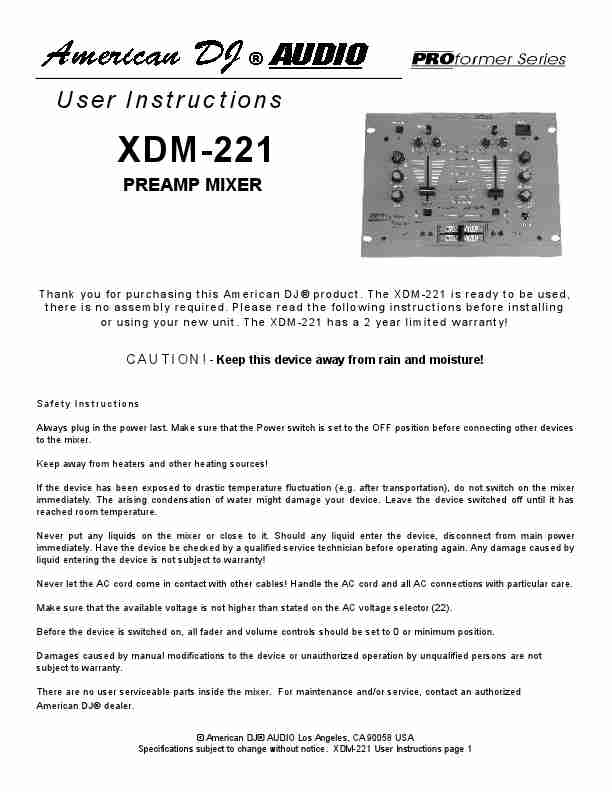 American DJ Music Mixer XDM-221-page_pdf